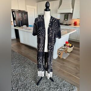 Vintage Y2K Hollister Boho Patchwork Maxi Duster Kimono One Size